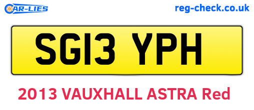 SG13YPH are the vehicle registration plates.
