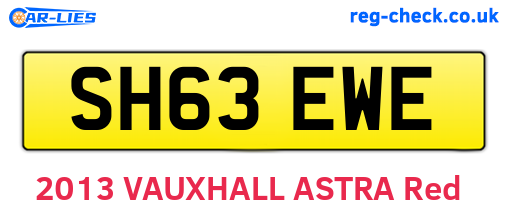 SH63EWE are the vehicle registration plates.