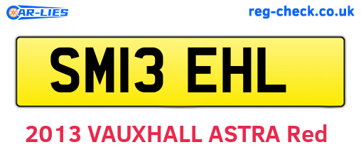 SM13EHL are the vehicle registration plates.