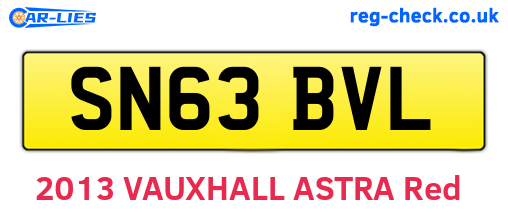 SN63BVL are the vehicle registration plates.
