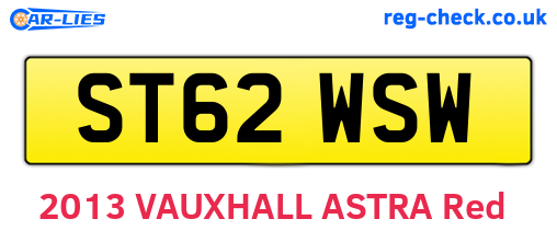 ST62WSW are the vehicle registration plates.
