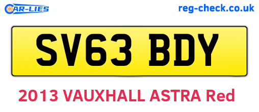 SV63BDY are the vehicle registration plates.