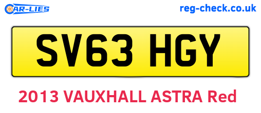 SV63HGY are the vehicle registration plates.