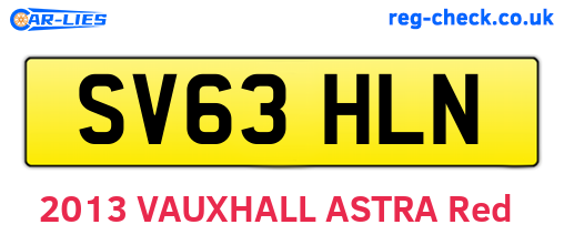 SV63HLN are the vehicle registration plates.