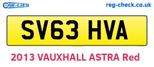SV63HVA are the vehicle registration plates.