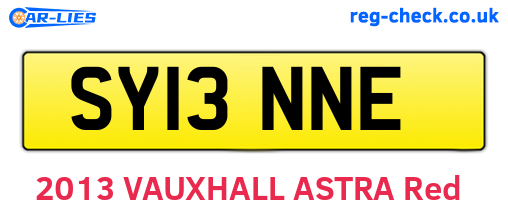 SY13NNE are the vehicle registration plates.