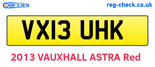 VX13UHK are the vehicle registration plates.