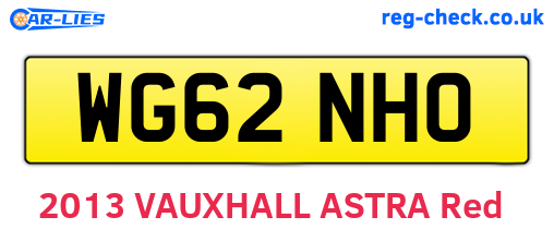 WG62NHO are the vehicle registration plates.