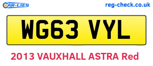 WG63VYL are the vehicle registration plates.