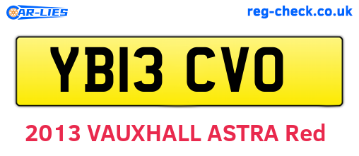 YB13CVO are the vehicle registration plates.