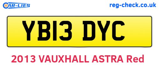 YB13DYC are the vehicle registration plates.