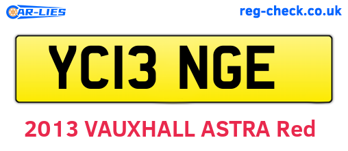 YC13NGE are the vehicle registration plates.