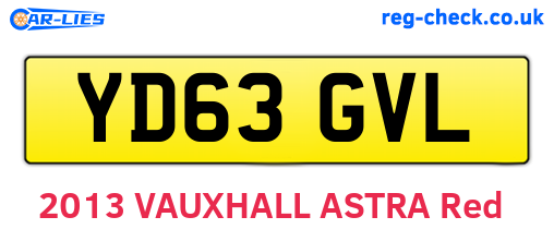 YD63GVL are the vehicle registration plates.
