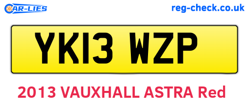 YK13WZP are the vehicle registration plates.