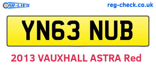 YN63NUB are the vehicle registration plates.