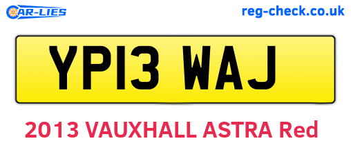 YP13WAJ are the vehicle registration plates.