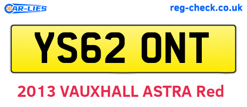 YS62ONT are the vehicle registration plates.
