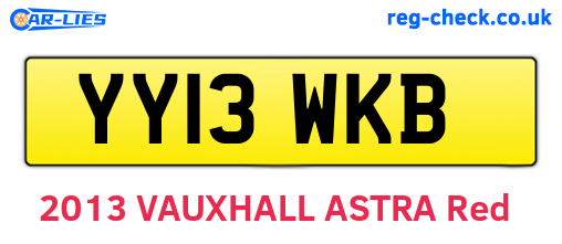 YY13WKB are the vehicle registration plates.