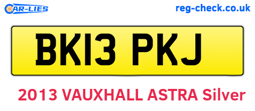 BK13PKJ are the vehicle registration plates.