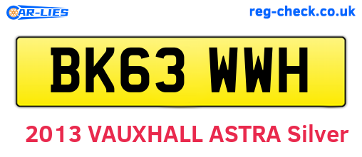 BK63WWH are the vehicle registration plates.