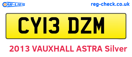 CY13DZM are the vehicle registration plates.