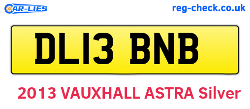 DL13BNB are the vehicle registration plates.
