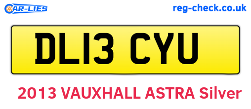 DL13CYU are the vehicle registration plates.