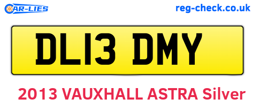 DL13DMY are the vehicle registration plates.