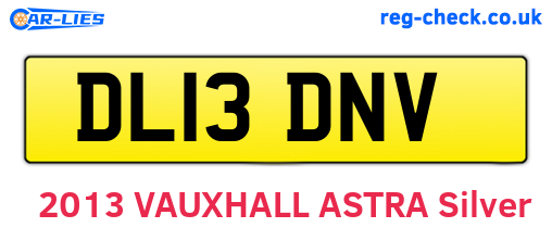 DL13DNV are the vehicle registration plates.