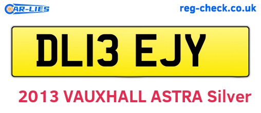DL13EJY are the vehicle registration plates.