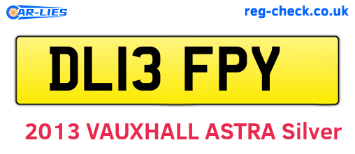 DL13FPY are the vehicle registration plates.