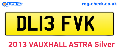 DL13FVK are the vehicle registration plates.