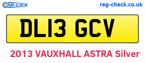 DL13GCV are the vehicle registration plates.