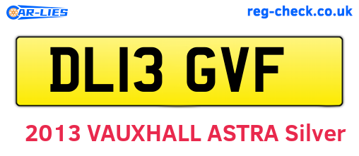 DL13GVF are the vehicle registration plates.