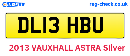 DL13HBU are the vehicle registration plates.