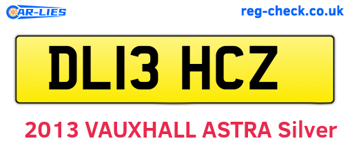 DL13HCZ are the vehicle registration plates.