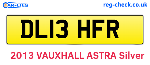 DL13HFR are the vehicle registration plates.