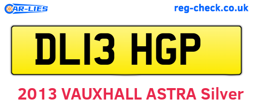 DL13HGP are the vehicle registration plates.