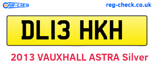 DL13HKH are the vehicle registration plates.