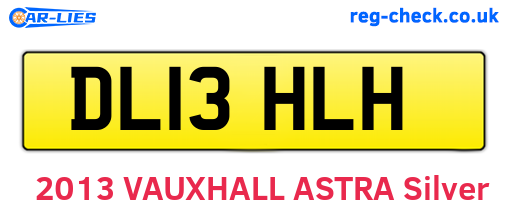 DL13HLH are the vehicle registration plates.