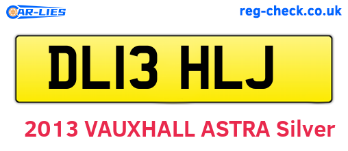 DL13HLJ are the vehicle registration plates.