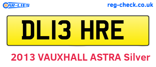 DL13HRE are the vehicle registration plates.