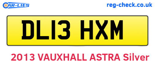 DL13HXM are the vehicle registration plates.
