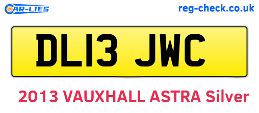 DL13JWC are the vehicle registration plates.