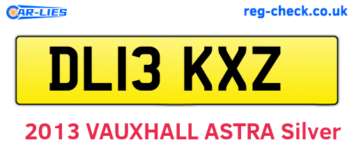 DL13KXZ are the vehicle registration plates.