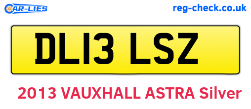 DL13LSZ are the vehicle registration plates.
