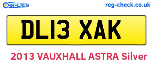 DL13XAK are the vehicle registration plates.