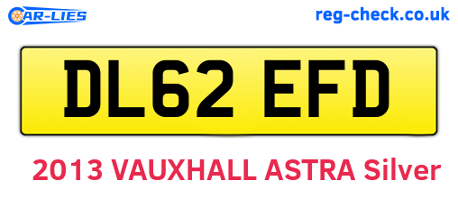 DL62EFD are the vehicle registration plates.