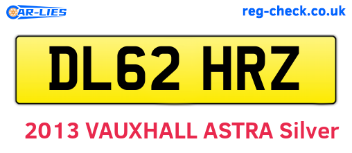 DL62HRZ are the vehicle registration plates.
