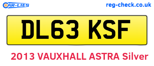 DL63KSF are the vehicle registration plates.